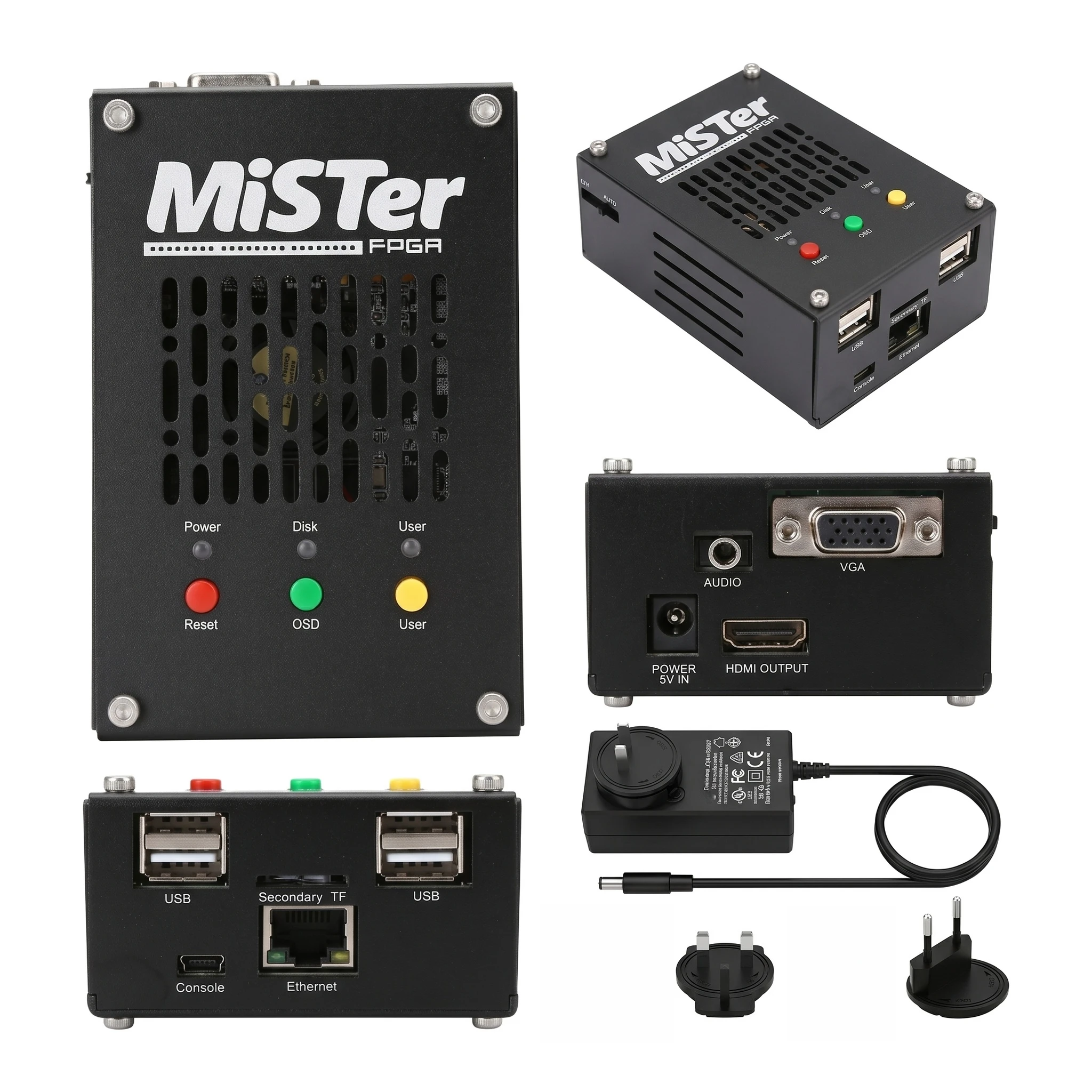 Nueva Consola de Videojuegos Retro Mister FPGA SoC con Carcasa de Aluminio