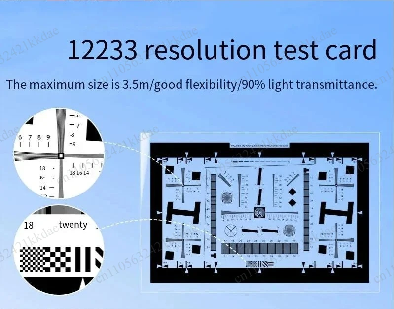 ISO12233 Resolution Card Lens SFR Resolution MTF Clarity Icon Fixed Board/chart