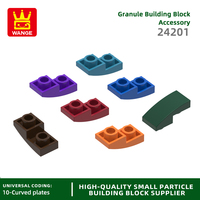 Wange 283Pcs/lot 24201 Slope Curved 2 X 1 X 2/3 Inverted Block Moc Color Accessories Compatible with Brick DIY Children's Toy