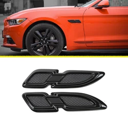 Front Hood Air Vent Outlet Fender Decorative Trim Cover for Mustang 2009 2010 -2023 Car Exterior Accessories Carbon Fiber Look