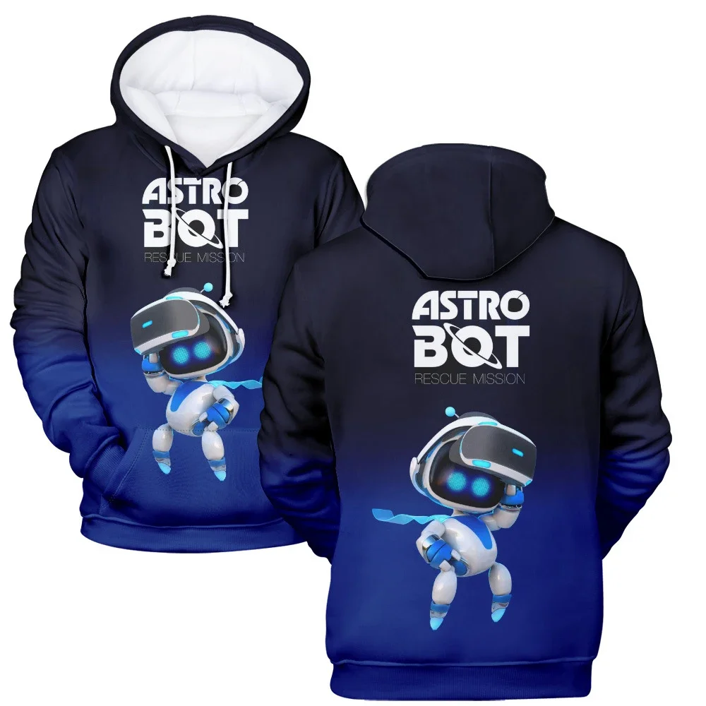 New Winter Astro Bot Game 3D Digital Printing Men's Hoodie Fashion Street Style Clothing Sports Leisure Oversized Men's Pullover