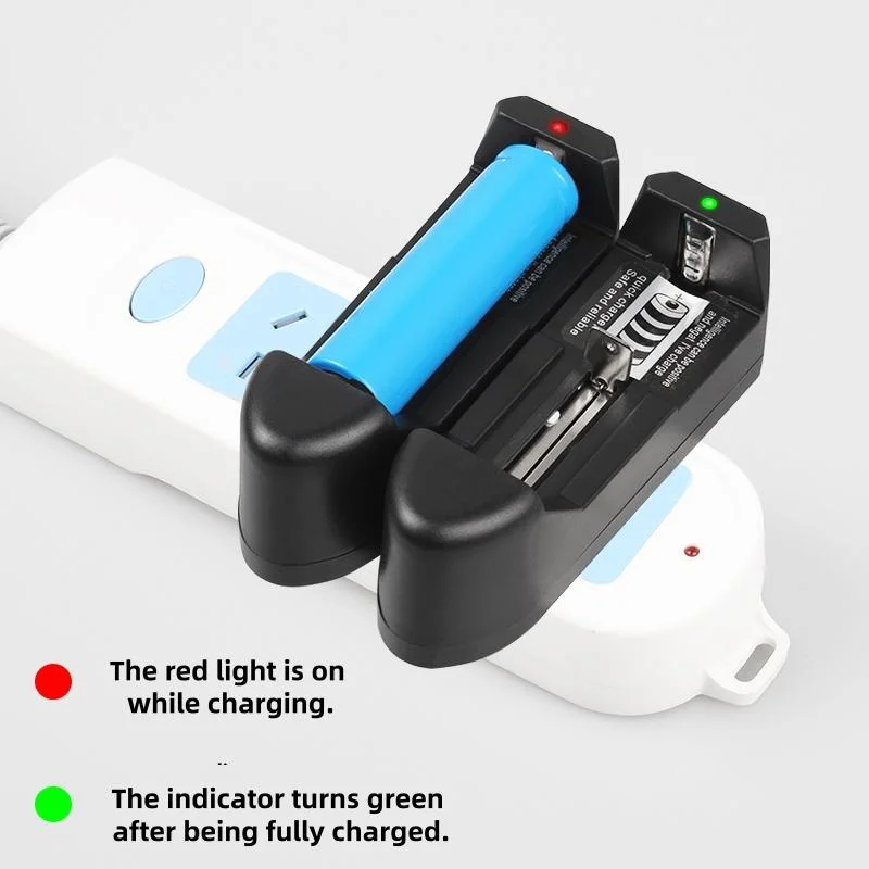 Ab soket evrensel şarj için 3.7V 18650 26650 16340 14500 Li-ion şarj edilebilir pil tek Slot otomatik şarj