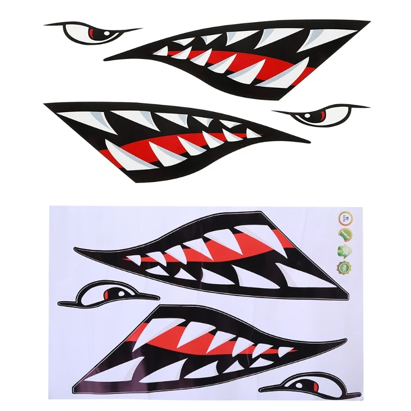 Shark Sticker PVC Decoration Reflective Decal Waterproof DIY Stickers Rowing Kayak Boat Vinyl Sticker For Label view 2