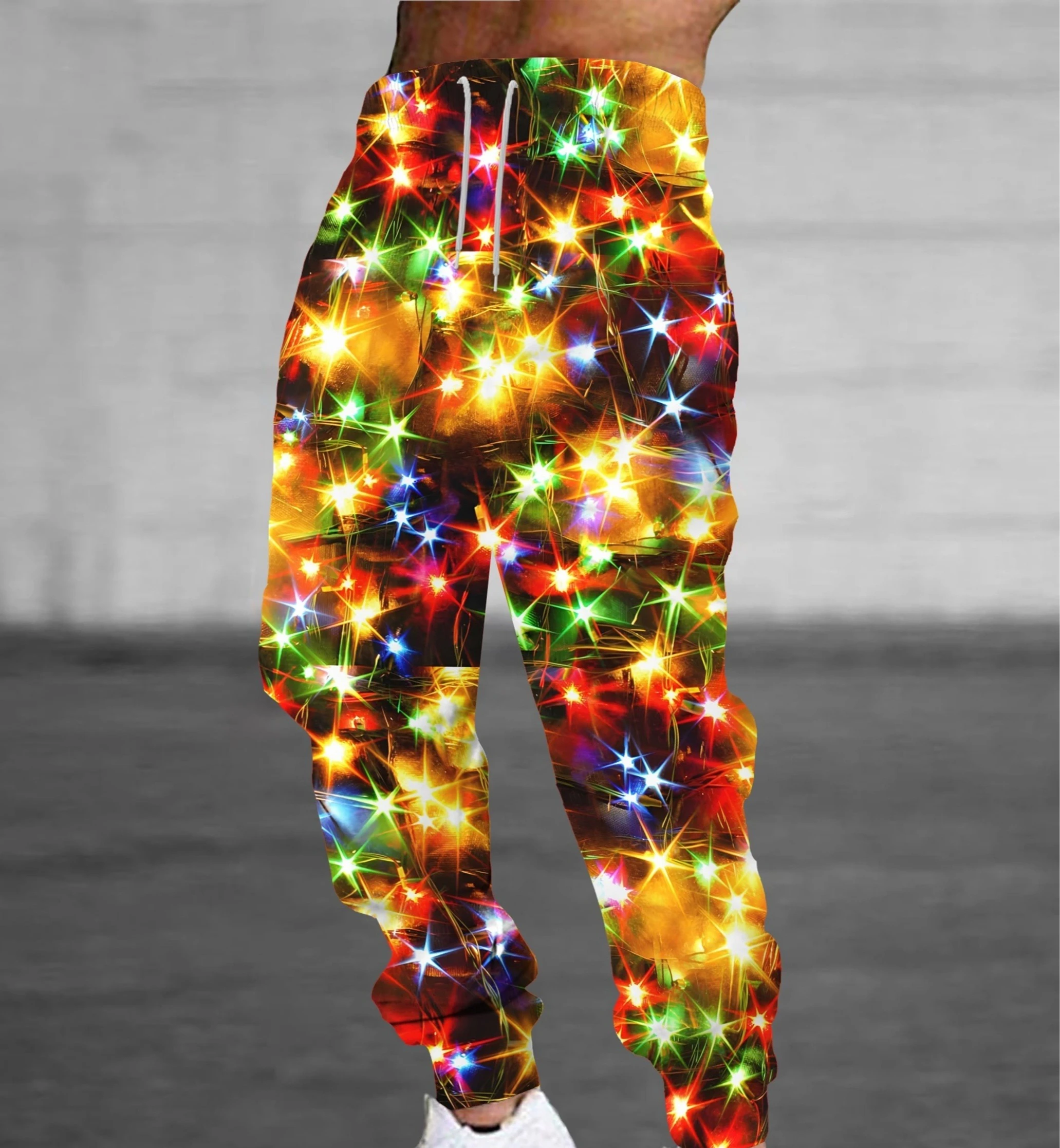2026 Hot Selling Fashion New Men's 3D Printed Gothic Shining Cool Pattern Outdoor Hip Hop Street Wear Loose Pants Large