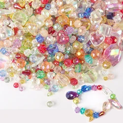 40g Random Acrylic Spacer Beads Beading Accessories Loose Mixed Beads Charms For Bracelet DIY Necklace Supplies Jewelry Making