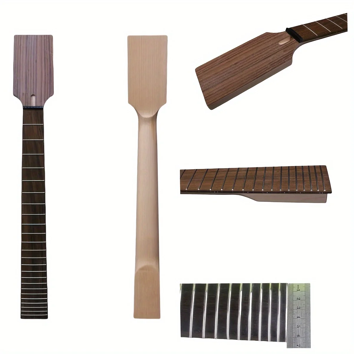 7 String New Electric Guitar neck Maple 24 fret 25.5 inch Rosewood Fretboard Not inlaid Unfinished Truss Rod