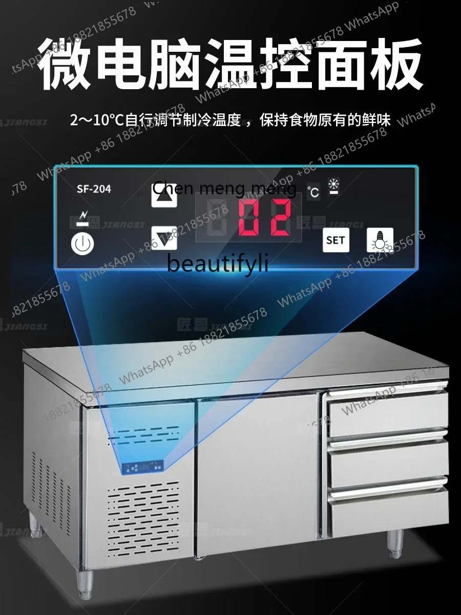 

2003Drawer-Type Refrigerated Air-Cooled Workbench Kitchen Industrial Refrigerator Fresh-Keeping Freezer Platform Refrigerator