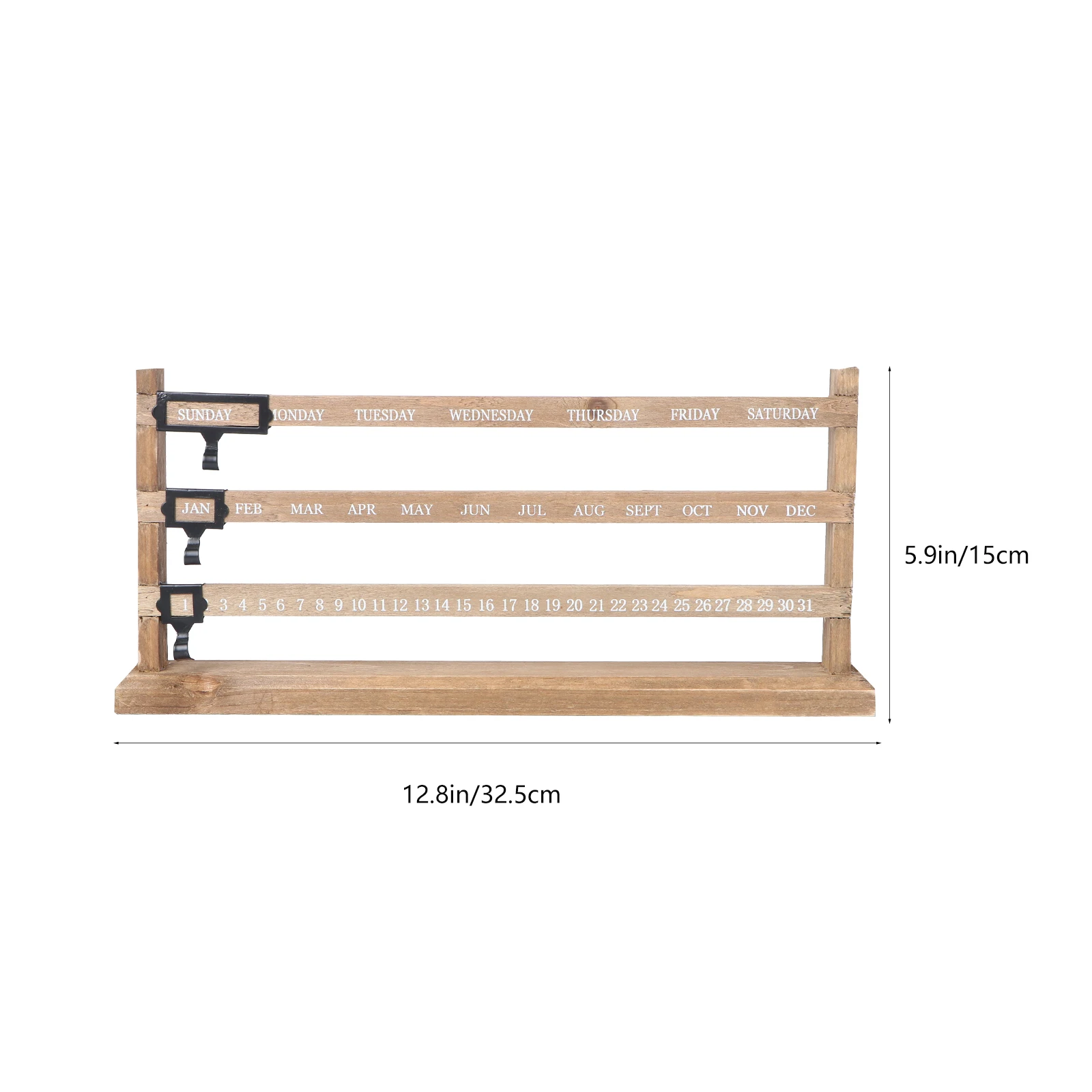 

Perpetual Wood Calendar Decorative Desk Ornament for Coffee Shop Restaurant Wood Calendar Block
