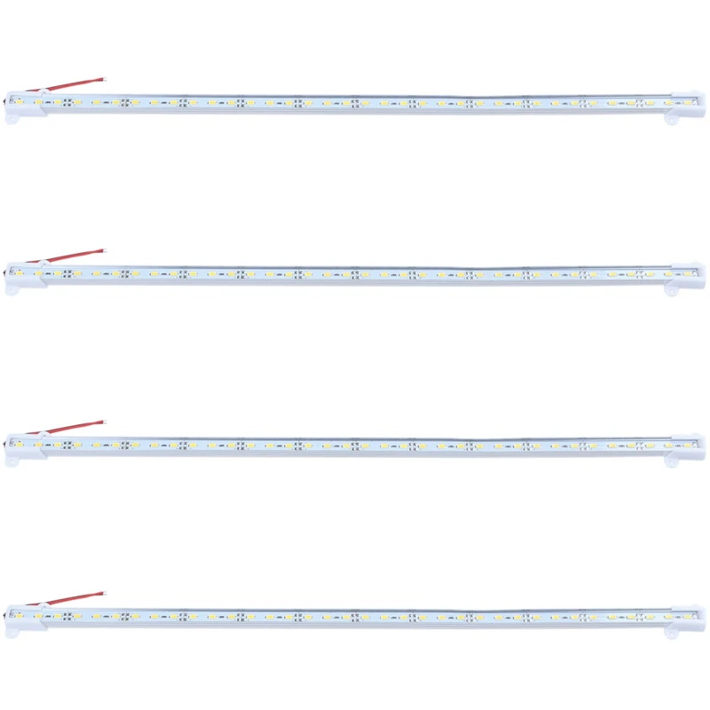 4X 50CM 12V 36 LED 5050 SMD Hard Strip Bar Light Aluminum Rigid Warm White