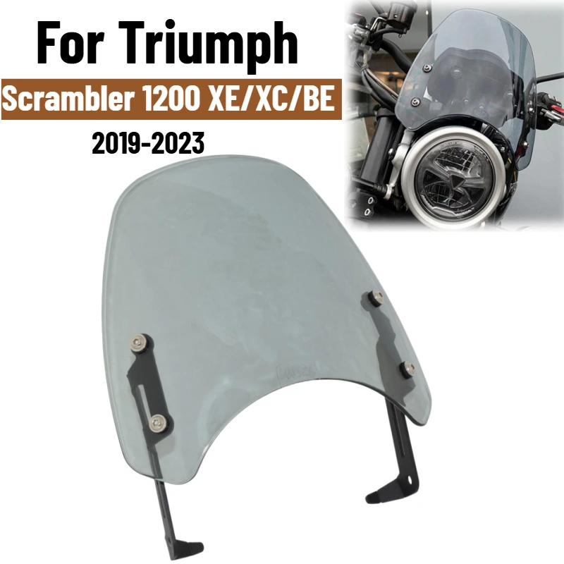 

Windscreen For Triumph Bonneville Scrambler 1200 XC XE BE 2019-2023 1200XC Motorcycle Wind Deflector Shield Screen Windshield