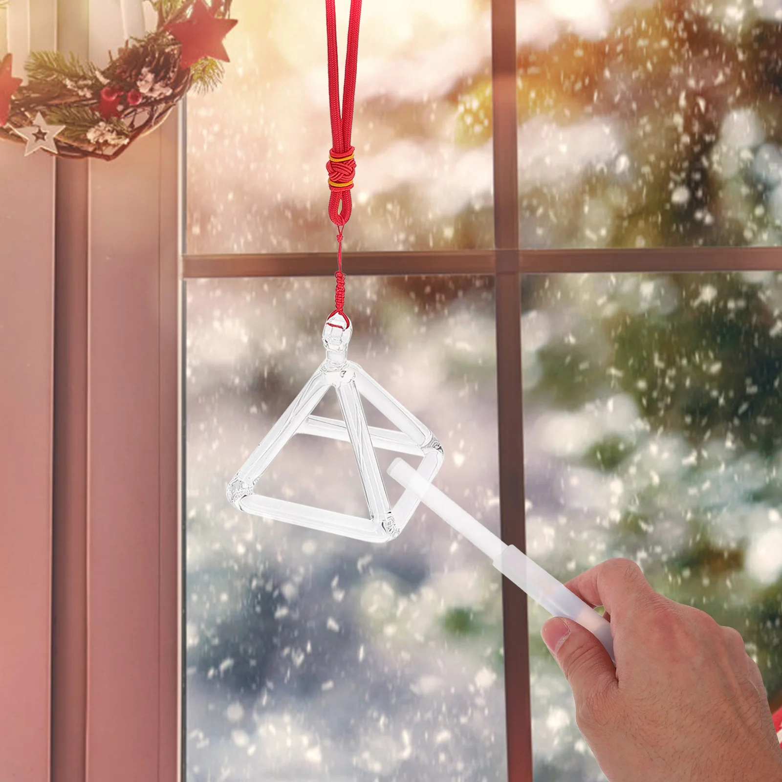 

Quartz Crystal Meditation Pyramid 4-Inch Sound Therapy Singing Bowl Instrument Mallet Yoga Percussion Stick Set