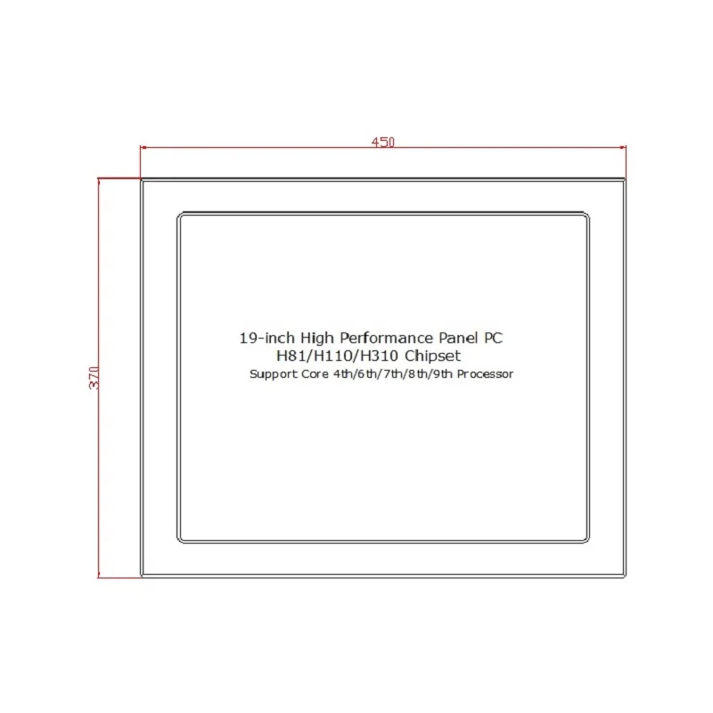 High Performance Customizable Industrial Panel PC, 19 inch LCD, With Desktop Core i3/i5/i7 Processor