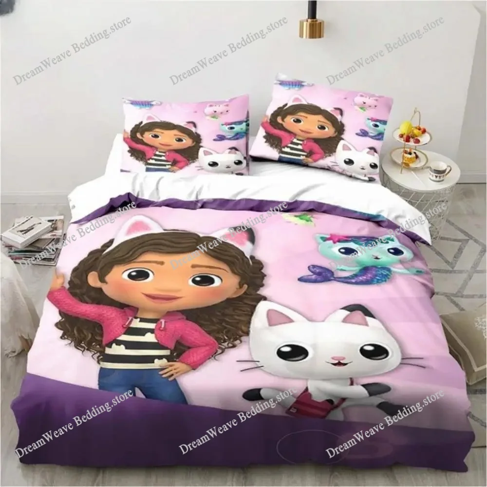 

3D Print Duvet Cover Gabbys Doll House Pattern Quilt Covers for Children Single Twin Queen King Bedding Set Home Textile