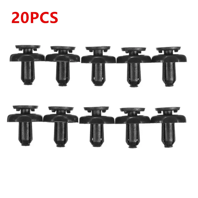 20pcs 7mm Auto Bumper Fastener Clips Plastic Radiator Engine Trim Cover Clip Screw For Toyota 5325920030 Interior Accessories