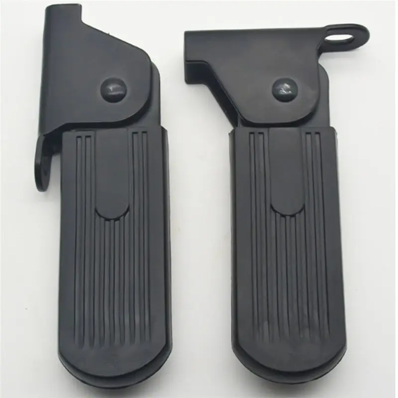 NEW HOT In Stock-1Pair Electric Moped Front Pedal Scooter Front Foldable Pedal Leg Support Pad Thickened Steel Plate Ebike Acces