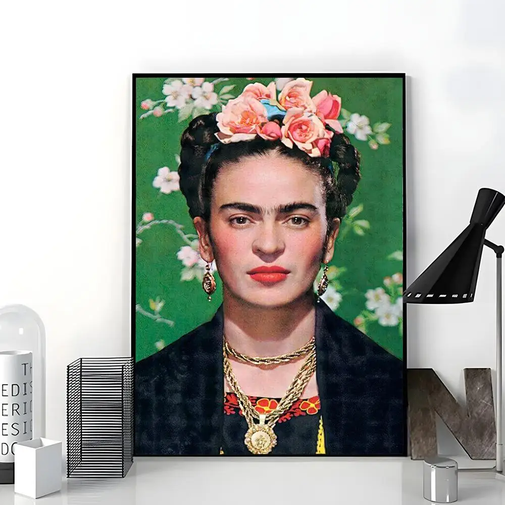 Vintage Artist F-Frida K-Kahlo Poster HD Paper Print Home Living Room Bedroom Entrance Bar Cafe Art Painting Decoration