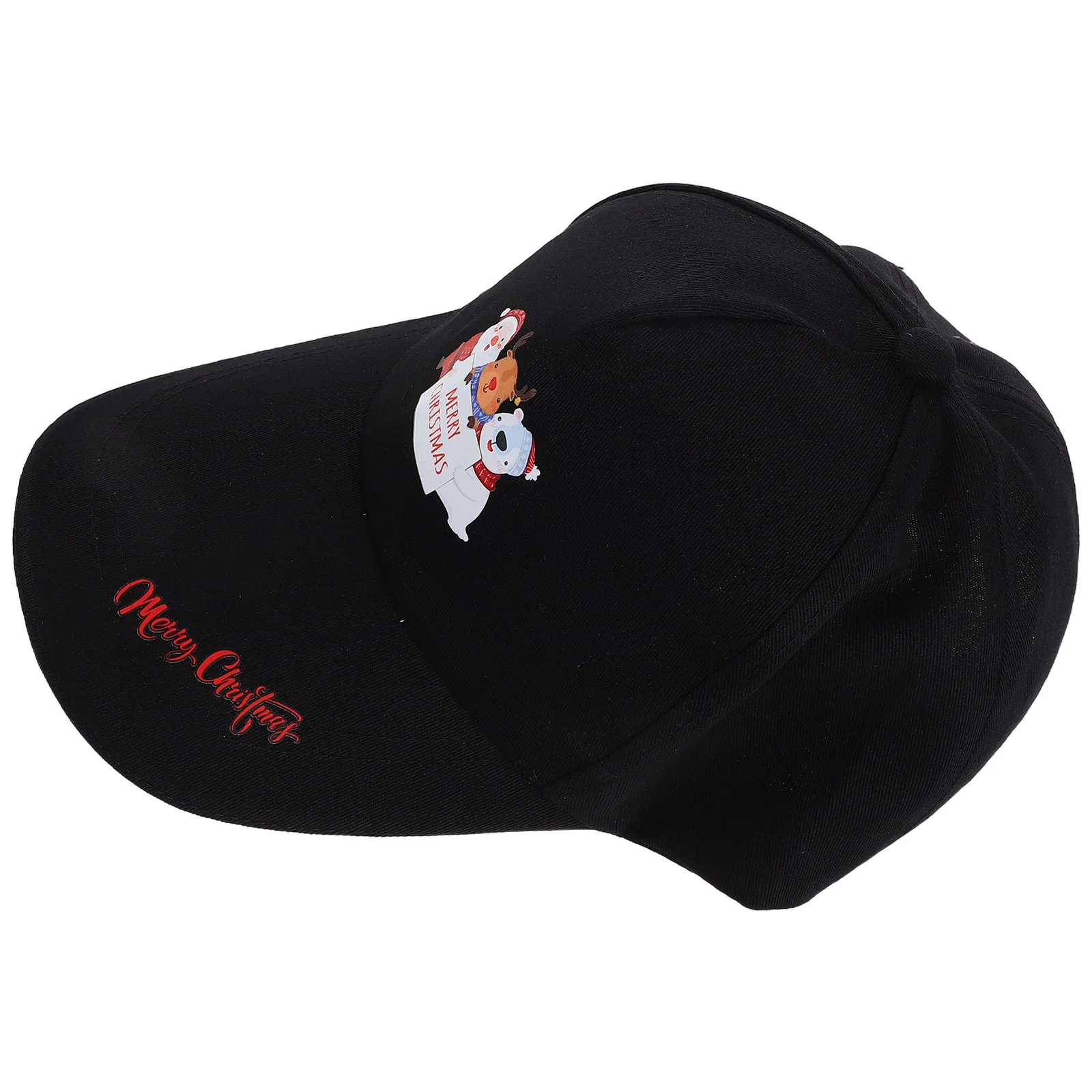 

Christmas Baseball Cap Black Adjustable Men Women Casual Sun Visor Hat For Outdoor Sports Running Cycling Workout Holiday