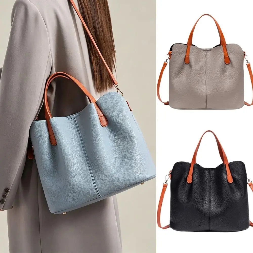 Fashion Soft PU Women's Handbag Large Capacity Multiple Carrying Options Tote Bag Shoulder Bag Women