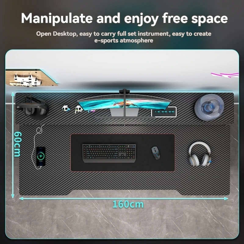 مكتب كمبيوتر، مكتب ألعاب منزلي بسيط، مكتب مكتب صغير الحجم من ألياف الكربون، مكتب دراسة للطلاب، مكتب غرفة النوم #3