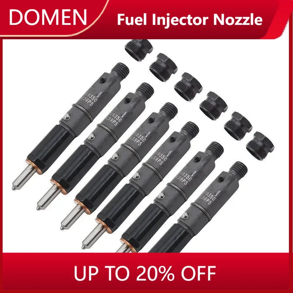 

6Pcs 50hp Fuel Injectors 0432131837 3919350 3919339 For 89-93 Dodge Cummins 5.9L 6BT Diesel Engeine