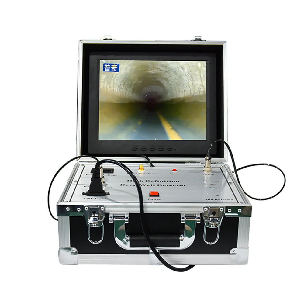 Forwaterproof BorPS-Inspection Caméra de puits d'eau industrielle, 100m, Treuil manuel, Caméra de puits d'eau numérique