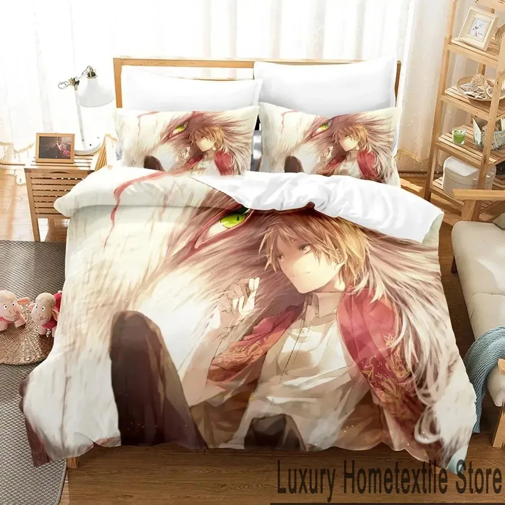 3D Print Anime Natsumes Book of Friends Bedding Set Boys Girls Twin Queen King Size Duvet Cover Pillowcase Bed boys Adult