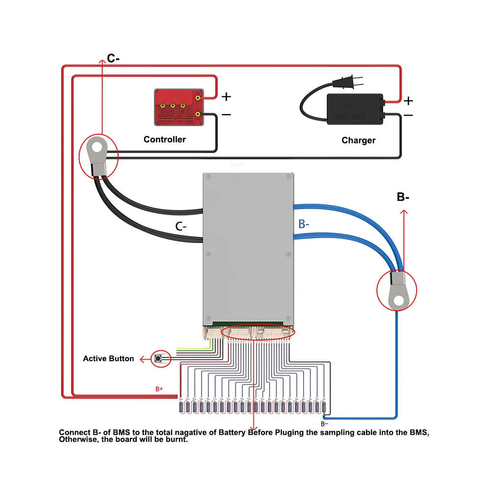Imagem -05 - Bateria de Lítio para Placa de Proteção do Veículo Elétrico Bluetooth 7s16s 100a 200a 300a 8s 13s 14s 24v 36v 48v 60v