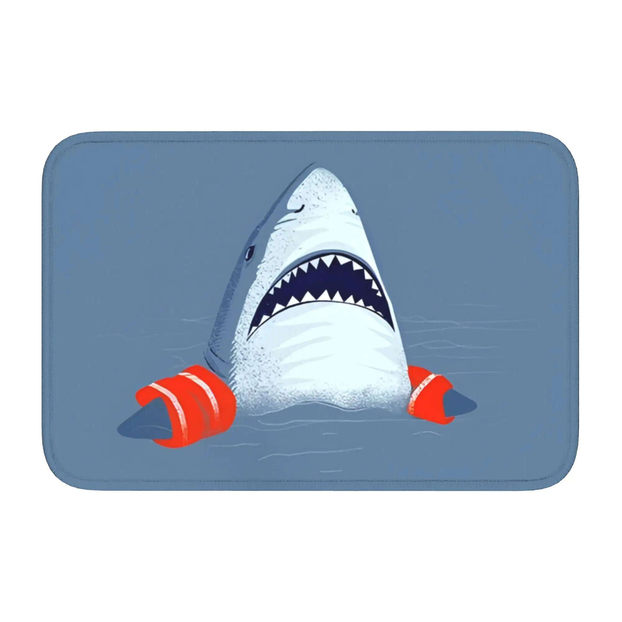 3D Illusion Fish Shark Floor Door Kitchen Bathroom Mats Anti-Slip Indoor  Doormat Garage Living Room Entrance Rug Carpet Footpad