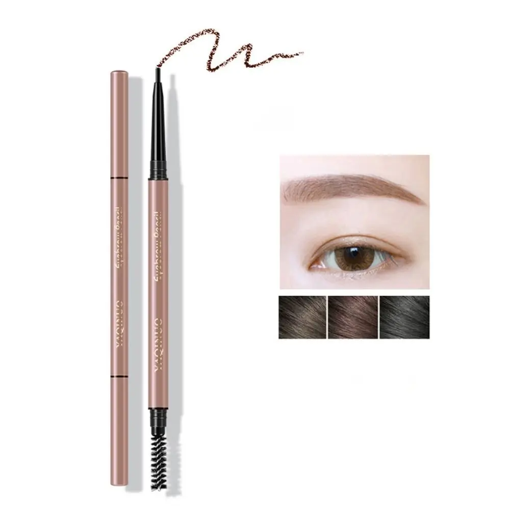 Waterproof Double-Ended Eyebrow Pencil Professional Sweat-proof Ultra Fine Makeup Up No Fading Not Blooming Eyebrow Tint Women