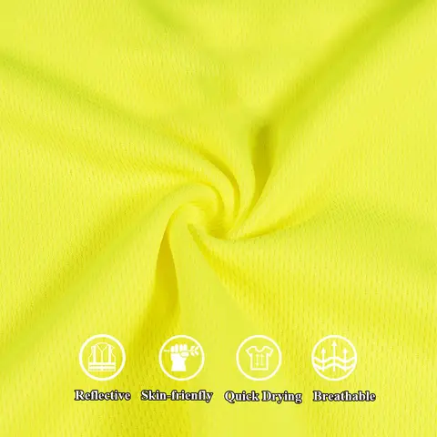 Sommar Långärmade Säkerhets-T-shirts Utomhus Konstruktion Rund Hals Andningsbara Solskydd Reflekterande Herr Arbetskläder 12 best sales byggkläder - №8