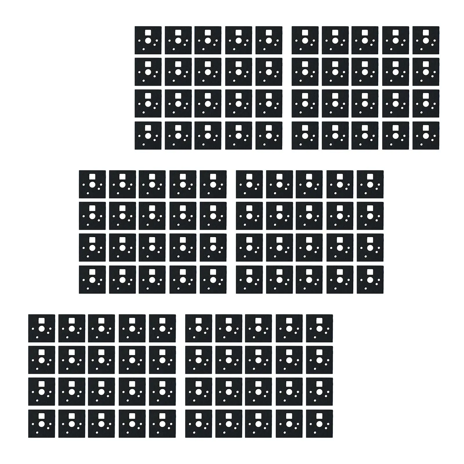 120x Keyboard Switch Pads Replacement Sound Reduction Sturdy Parts Shaft Lower Pad Stickers for Hot Swappable Soldering Keyboard