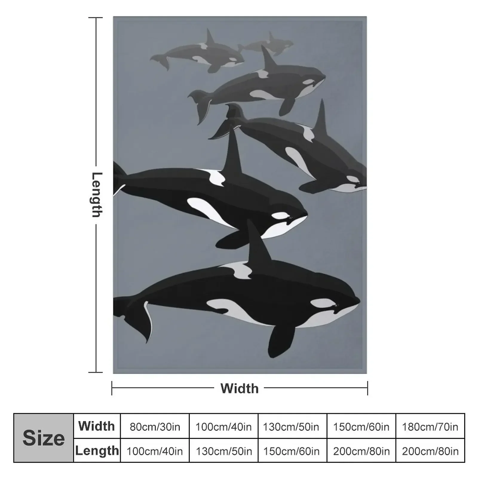 Orca Whale Art Shirts Killer Whale Gifts Decor and More Throw Blanket For Baby Large Blankets For Baby Thin Blankets