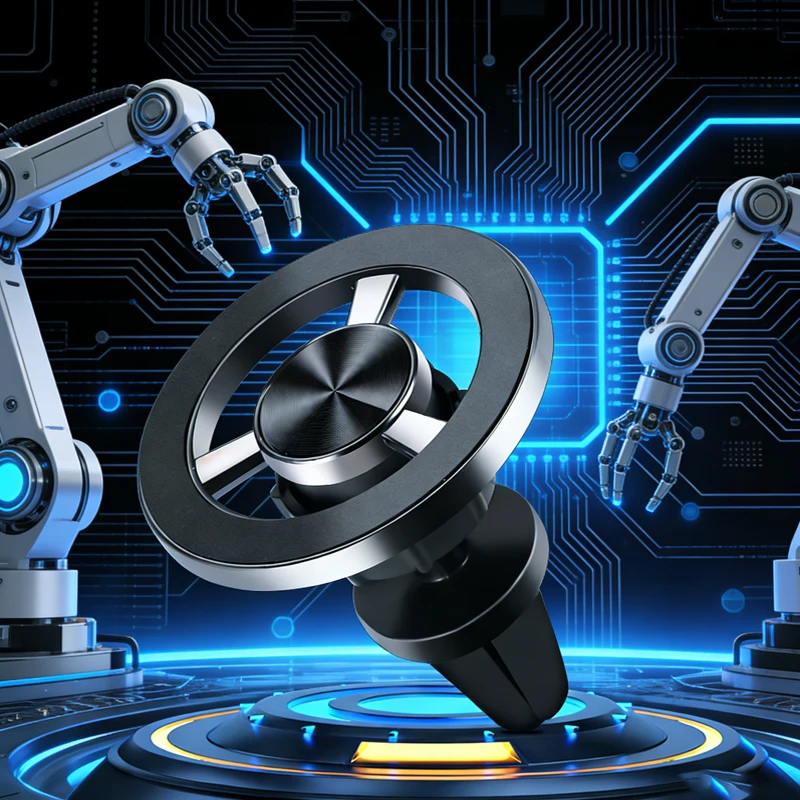 

Магнитный держатель для телефона в автомобиль с креплением MagSafe, на приборную панель, на воздуховод, для iPhone 17 16 15 Pro