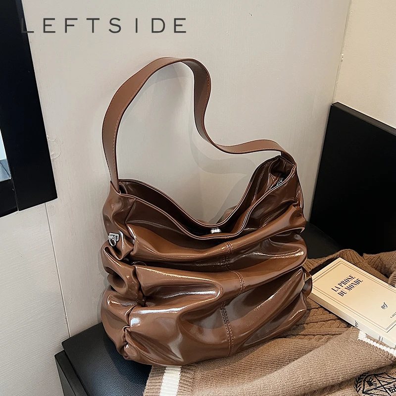 

Левая сторона, женская маленькая сумка через плечо из искусственной кожи, зима 2024, сумка через плечо с короткой ручкой, роскошные дизайнерские трендовые сумки и кошельки