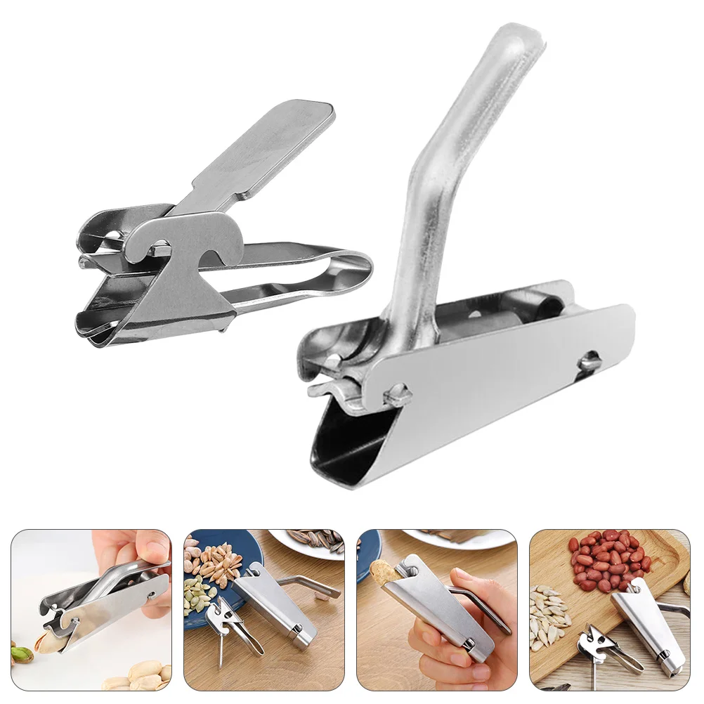 

2 pcs Stainless Steel Nut Cracker For Melon Seeds Pine Nuts Sheller Easy Carry Durable Plier Tool Kitchen Gadgets