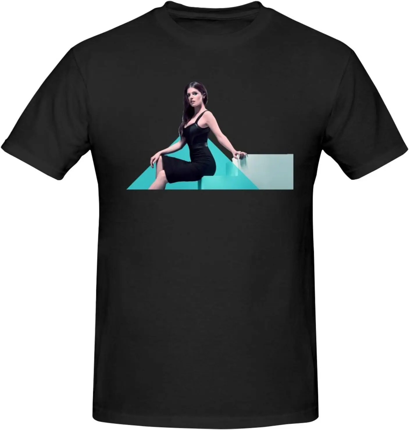 Anna Music Kendrick T-Shirt Men'S Cotton Hipster Hip Hop Longline Crewneck Tee