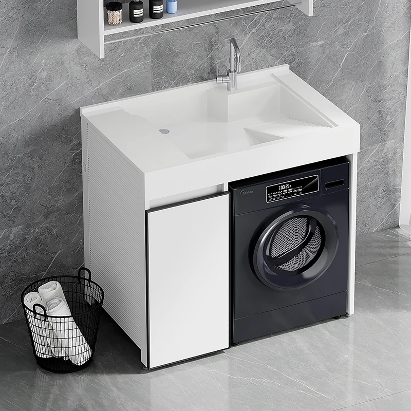

Small apartment balcony washing machine significant other cabinet integral washing machine cabinet combination hand wash face si