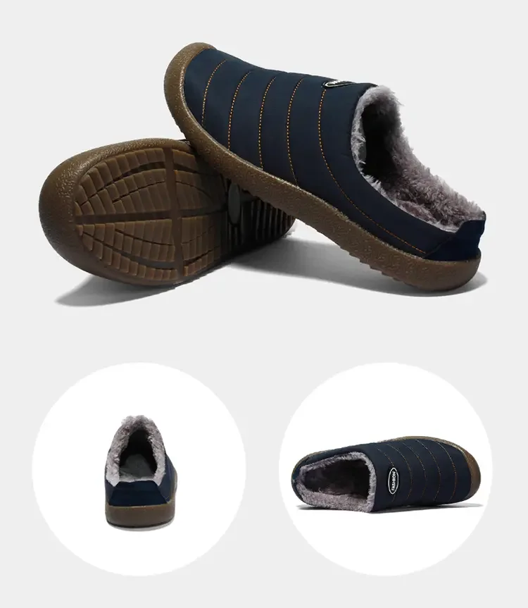Men's Winter Warm Cotton Mop with Soft Sole and Thick Cotton Winter Boots, Indoor and Outdoor Couple's New 2025 Casual Shoes