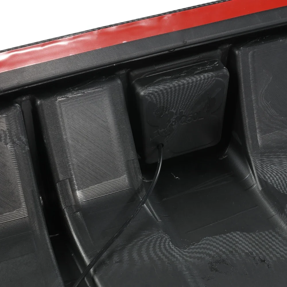 Rear Bumper Lip Spoiler Modification Diffuser For Infiniti Q50 2018-2021 Rear Bumper Cover Protector with LED Brake Lamp Red