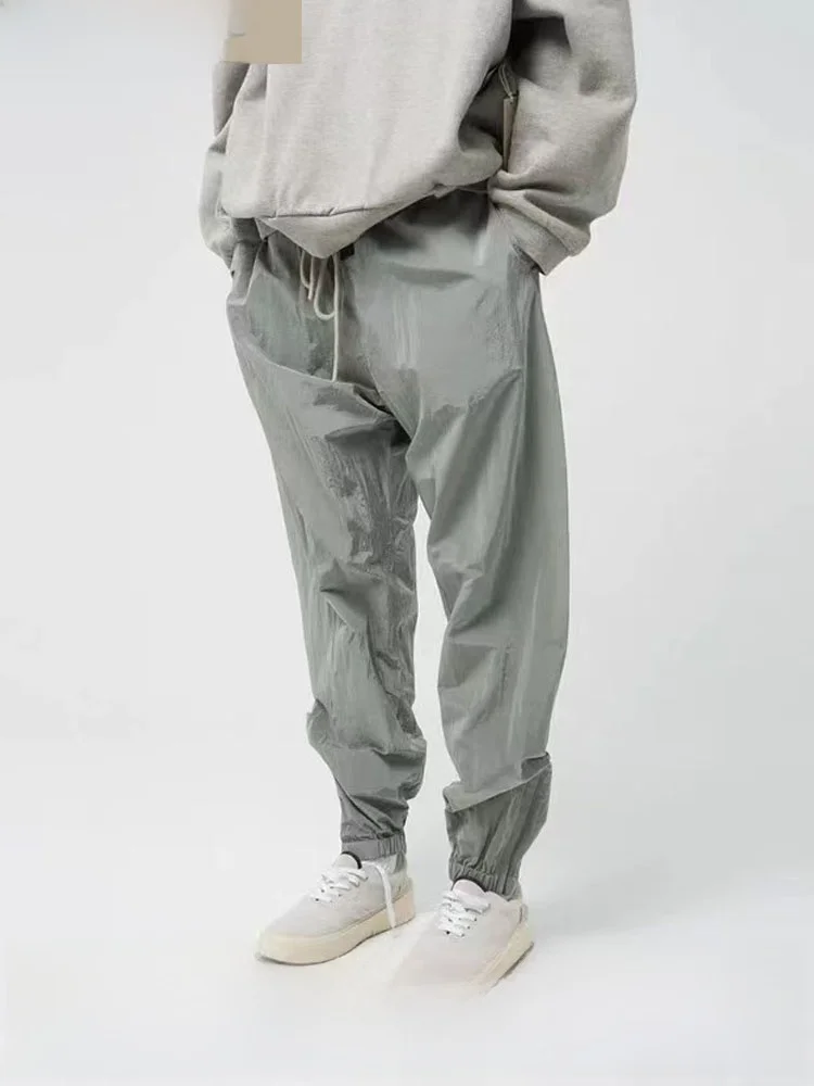 

Повседневные свободные нейлоновые брюки-карго с эластичным поясом, быстросохнущие, в молодежном стиле, летняя модная тенденция, универсальные, свободного кроя