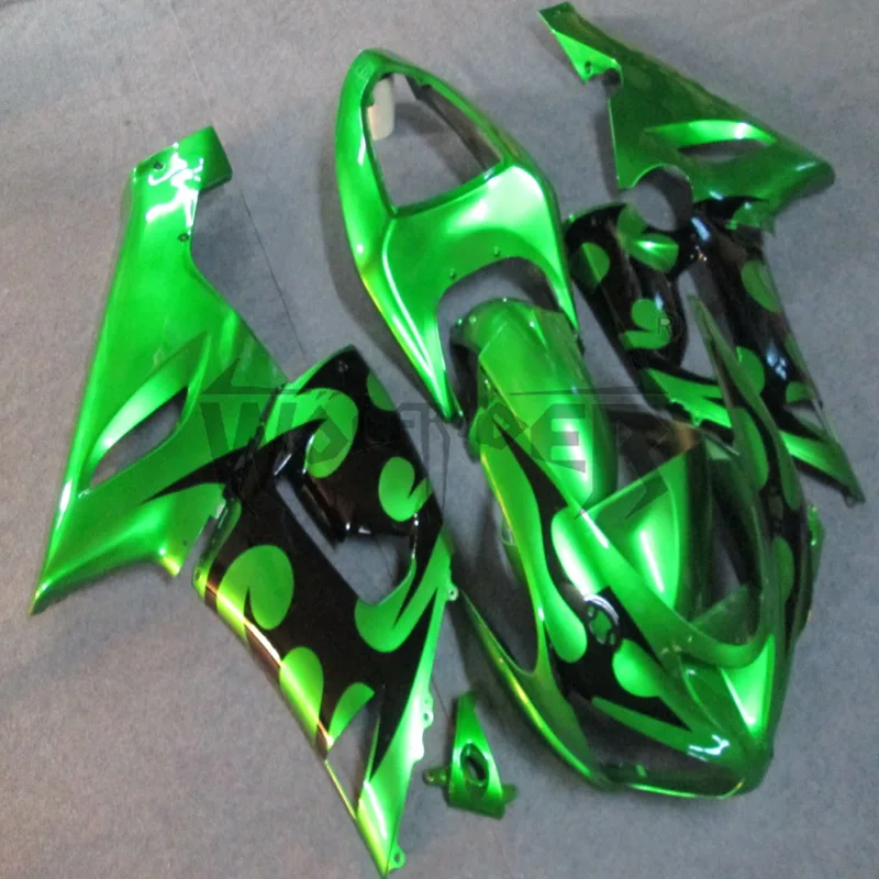 

injection Fairings kit for ZX-6R 2005 2006 green ZX6R 05 06 ABS plastic bodywork kit motorcycle fairings