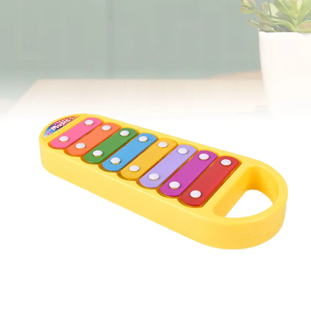

Hand Knock Xylophone Eight-Tone Kids Musical Instrument with Melodious Sound Portable Preschool Learning Activity for Toddlers