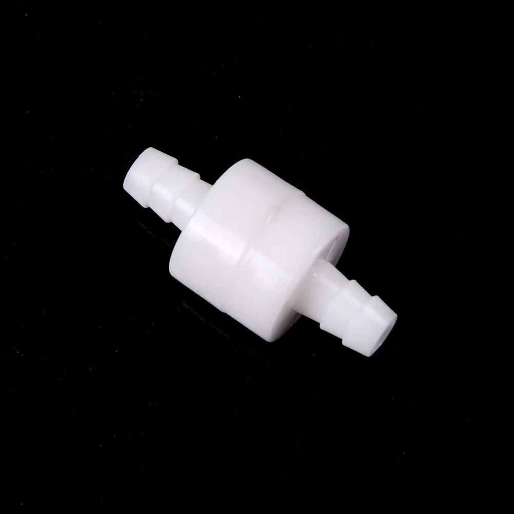 1PC White 8mm Plastic One Way Inline Check Valve Fuel Gas Liquid Water Suitable for water petrol  oils【SMQ】【SMQ】