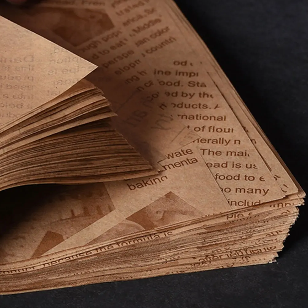 

100pcs 30x30cm Food Wrap Greaseproof Baking Sandwich Burger Fries Paper French Fries Wrapping Paper Packaging