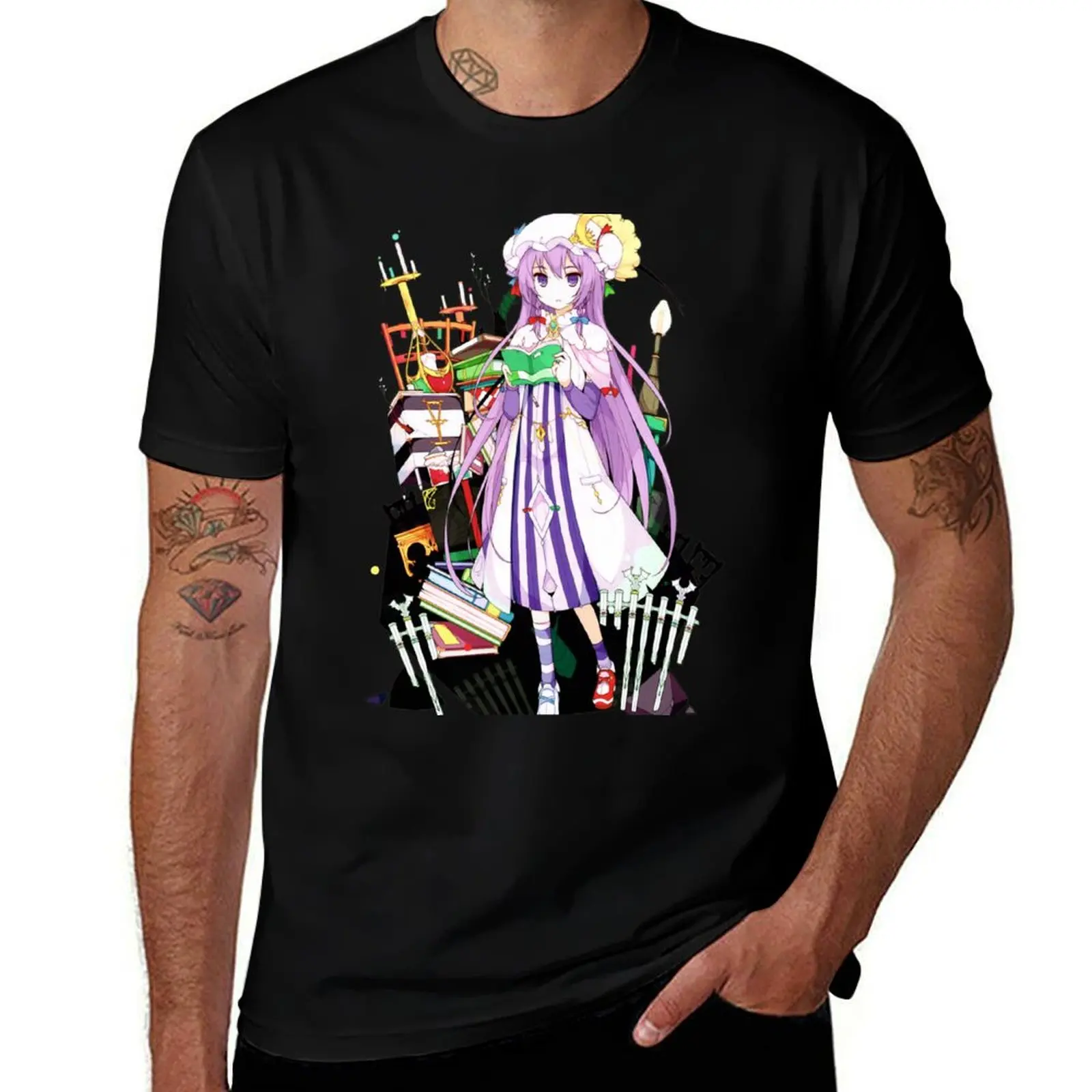 Touhou Project - T-shirt Patchouli Knowledge, t-shirt essentiel de couleur unie