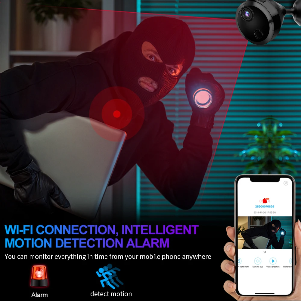 HDQ15 1080P draadloze WiFi-netwerkcamera, infrarood nachtzicht, bewegingsdetectie, lusopname, ingebouwde batterij, ondersteuning TF