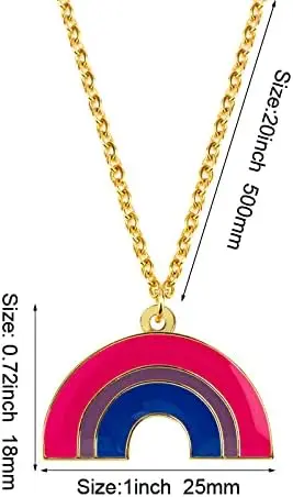 Sun Set Transgender Rainbow Pansexual Nonbinary Asexual Bisexual LGBT Necklace Gay Pride Gift Rainbow Pride Necklace Jewelry
