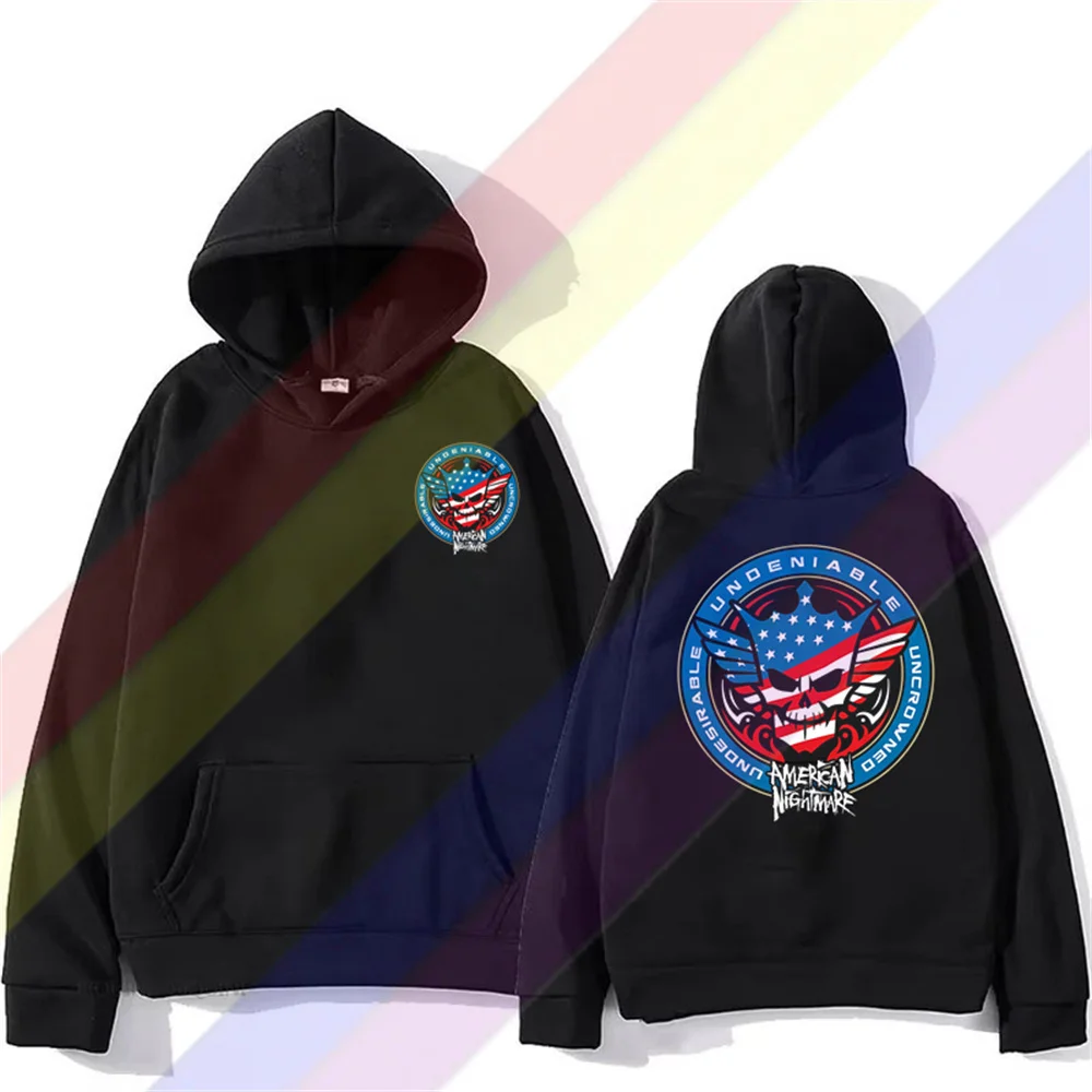 

2024 Herbst/Winter Neue Beliebte Wrestling Fans Männer Stil Cody Rhodes Schwarz Gedruckt Hoodie Street Casual Sweatshirt