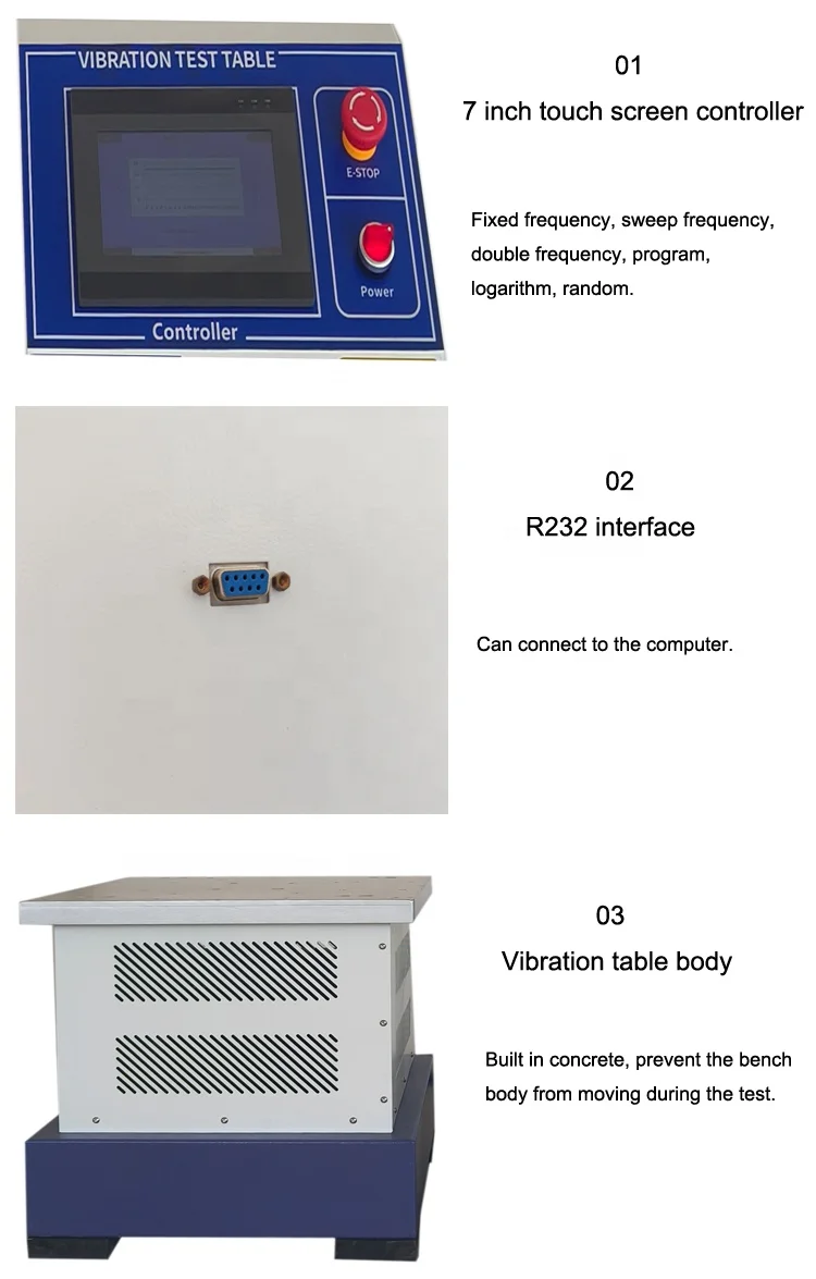 Electromagnetic Vibration Machine Vertical and Horizontal Vibration Shaker Low Frequency Vibrating Table