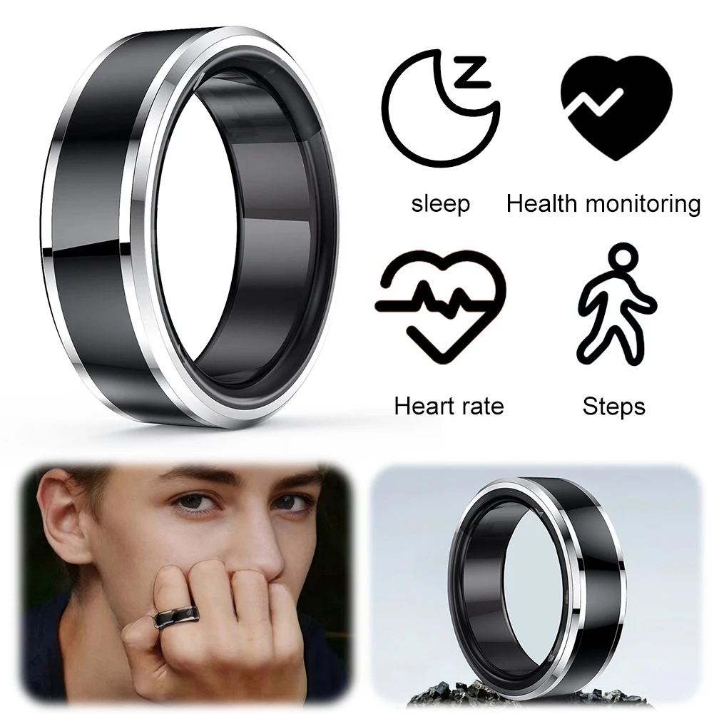Smart Ring 2024 Sleep Monitoring Rings Heart Rate and Blood Oxygen Monitor Health Care Rings Bluetooth-Compatible Sport Recorder